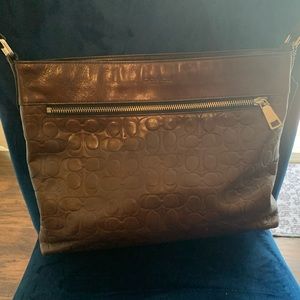 Coach CC brown messenger bag